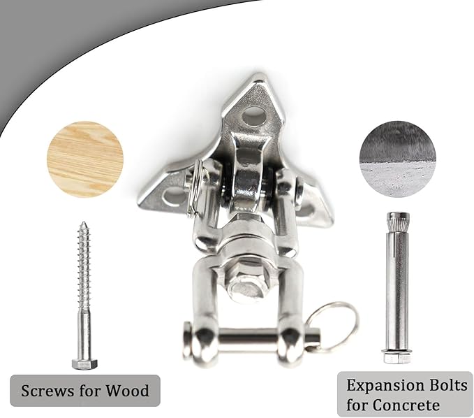 Stainless Steel 304 Heavy Bag Swing Hanger with 360° Rotation - 1200lb Capacity - Ideal for Punching Bag Ceiling Mount, Hammocks, Yoga, and Porch Swings
