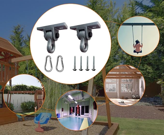Heavy Duty Bronze Swing Hangers Screws Bolts Included 5000 lb (4 Pack)