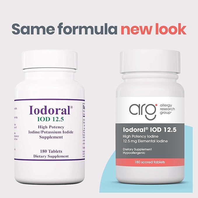 Optimox Iodoral 12.5 mg – Iodine Supplements for Thyroid Support, Potassium Iodide Tablets, Lugol Solution, Daily Vitamins and Minerals, High Potency Iodine Tablets – 180 Tablets 1-Pack