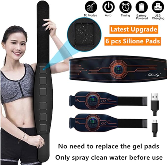 EMS Fitness Workout Belt for Abdominal/Waist/Arm/Leg Full Set 23''-60''