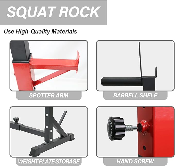 PLKO Multi-Function Squat Press Barbell Rack Stand, Height Adjustable Barbell,Max Load 550lbs,Fitness Exercise Equipment Home Gym