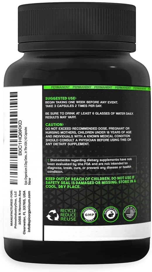 5 Day Detox Cleanse | Extra Strength Colon Cleanse & Liver Detox | Promotes Healthy Gut Support | Detox Cleanse for Men & Women | Made in The USA | 30 Capsules