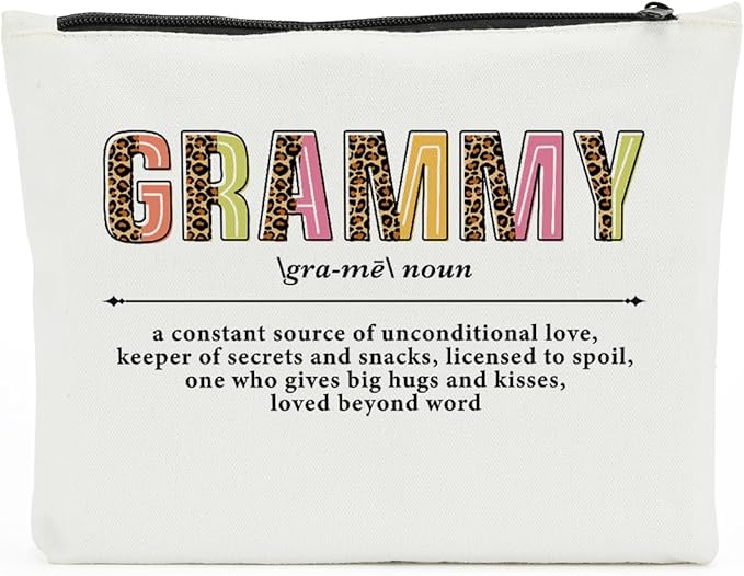 Grammy Makeup Bag - Cosmetic Bag for Grandma Gifts, Mother's Day & More