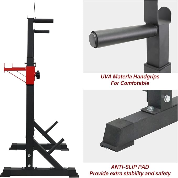 PLKO Multi-Function Squat Press Barbell Rack Stand, Height Adjustable Barbell,Max Load 550lbs,Fitness Exercise Equipment Home Gym