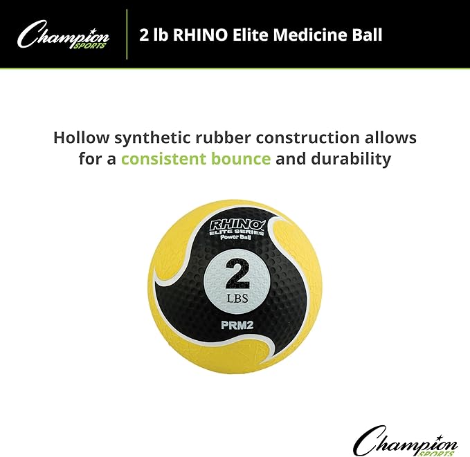 Champion Sports Rhino Elite Medicine Ball - In