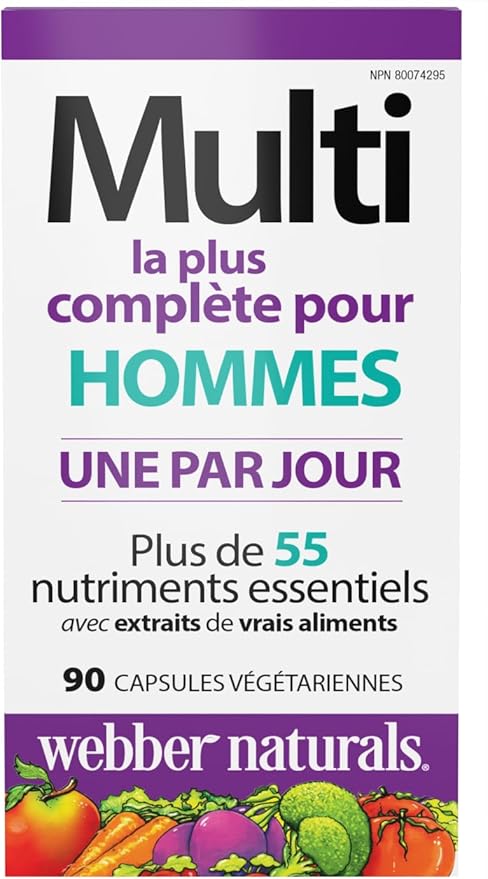 Webber Naturals Men's Most Complete Multi, 90 Vegetarian Capsules