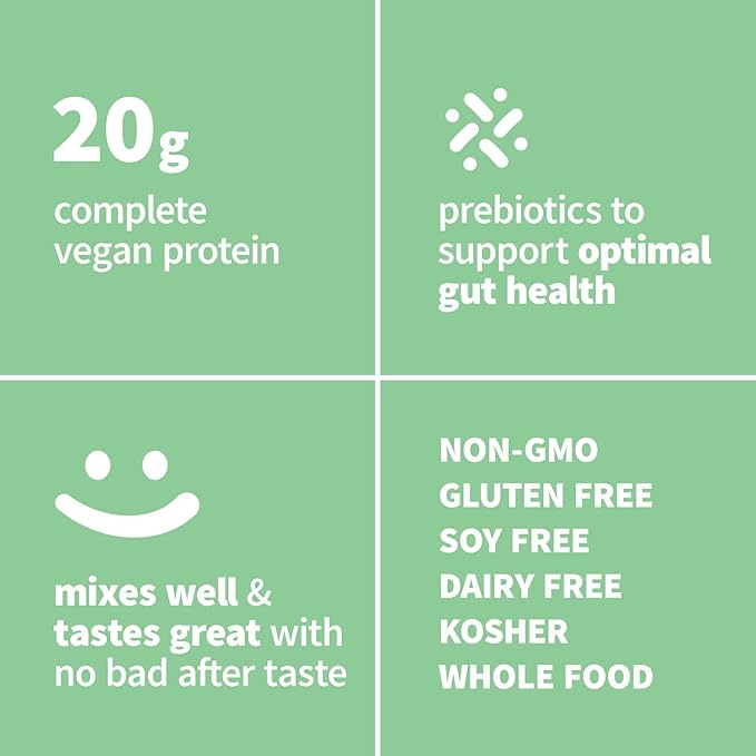 Sprout Living Epic Protein, Plant Based Protein & Superfoods Powder, Chocolate Maca Powder | 20 Grams Organic Protein Powder, Vegan, Non Dairy, Non-GMO, Gluten Free, Low Sugar (1 Pound, 12 Servings)