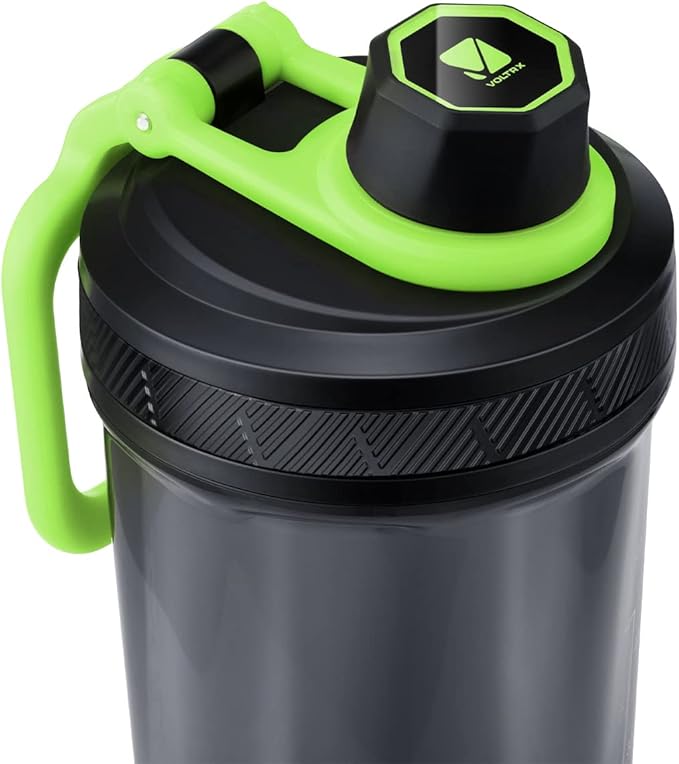 VOLTRX Shaker Bottle, Gallium USB C Rechargeable Electric Protein Shake Mixer, Shaker Cups for Protein Shakes and Meal Replacement Shakes, BPA Free, Made with Tritan, 24oz