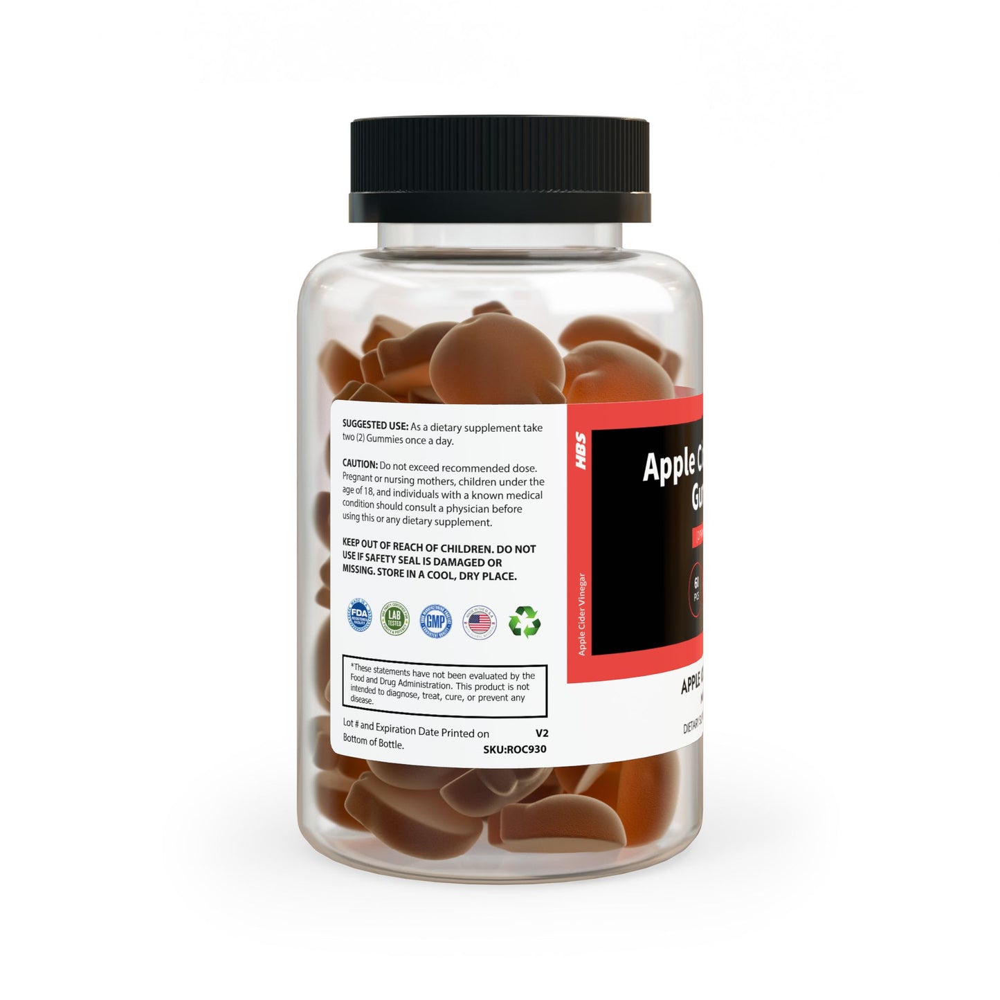 HBS, Apple Cider Vinegar Gummies (60 Gummies)
