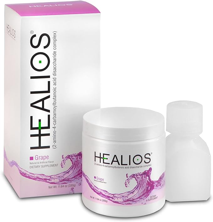 HEALIOS Grape Flavor Oral Health and Dietary Supplement, Powder Form, Naturally Sourced L-Glutamine Trehalose L-Arginine, 11.64 Ounces