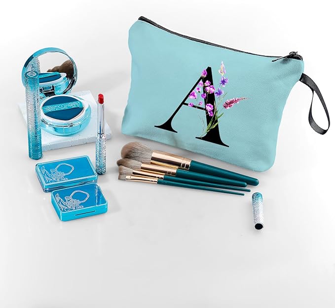 SEAMOON Maid of Honor Friendship Birthday Gifts for Women Her Aunt Sister Bridesmaid Coworkers Bride Personalized Makeup Cosmetic bag with Mirror Mothers Day Christmas Graduation A
