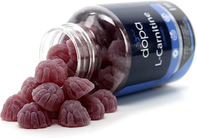 500mg L-Carnitine Gummies | L Carnitine Tartrate Pre Workout Supplement for Women and Men | Non-GMO, Vegan, Gluten-Free | Natural Blueberry Flavored Gummies… (60 Count)