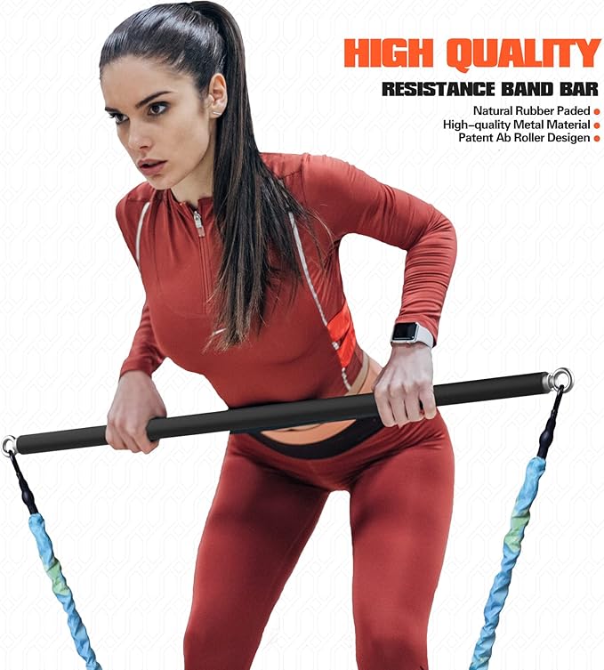 Resistance Band Bar 800 Lbs