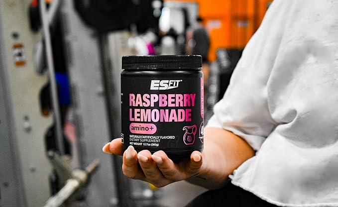Amino+ Powder - Pre and Post Workout with Caffeine + Green Tea Extract - BCAA, Amino Acids, Zero Sugar, Low Calorie, Superior Taste, 40 Servings (Raspberry Lemonade)