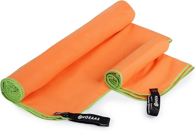 HOEAAS 2 Pack Microfiber Camping Towels