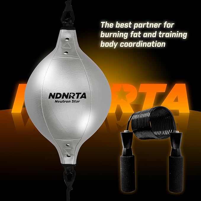 Double End Bag, (Classic Style Upgraded),Improve Reaction Speed, Boxing Equipment, Durable, Double End Punching Bags, Home Gym, Floor to Ceiling, for Boxing (Shipped from The U.S)