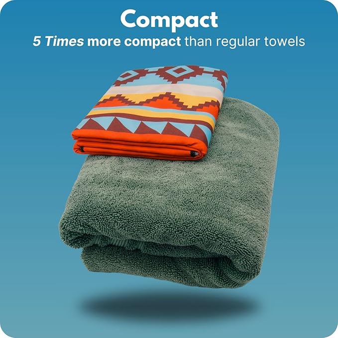 ECCOSOPHY Microfiber Beach Towel - Sand Free Towels 71x35 in