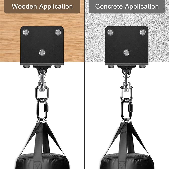 Dolibest Heavy Punching Bag Hanger, I-Beam Mount for Boxing Muay Thai, Wood Beam Hook for Weight Strength Training Systems, Aerial Yoga & Hammock, Resistance Band (1000 LB Capacity)