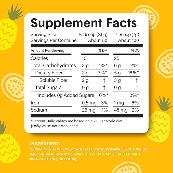 Bellway Super Fiber Powder + Fruit (3 Pack), Sugar Free Organic Psyllium Husk Powder Fiber Supplement for Regularity, Bloating Relief & Gut Health, Plant-Based, Pineapple Passion Fruit (150 Servings)