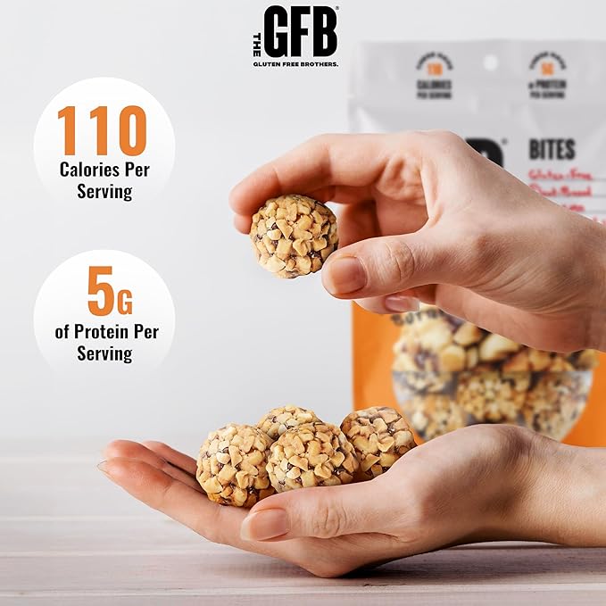 The Gluten Free Brothers Gluten Free Protein Bites Variety Pack – Non GMO, Soy Free, Vegan – Snack Size Plant Based Protein Energy Balls, 4 oz (4 Count)