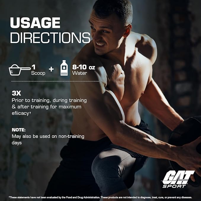 GAT SPORT Flexx EAAs + Hydration, Advanced Essential Amino Acids, 30 Servings (Blue Razz)