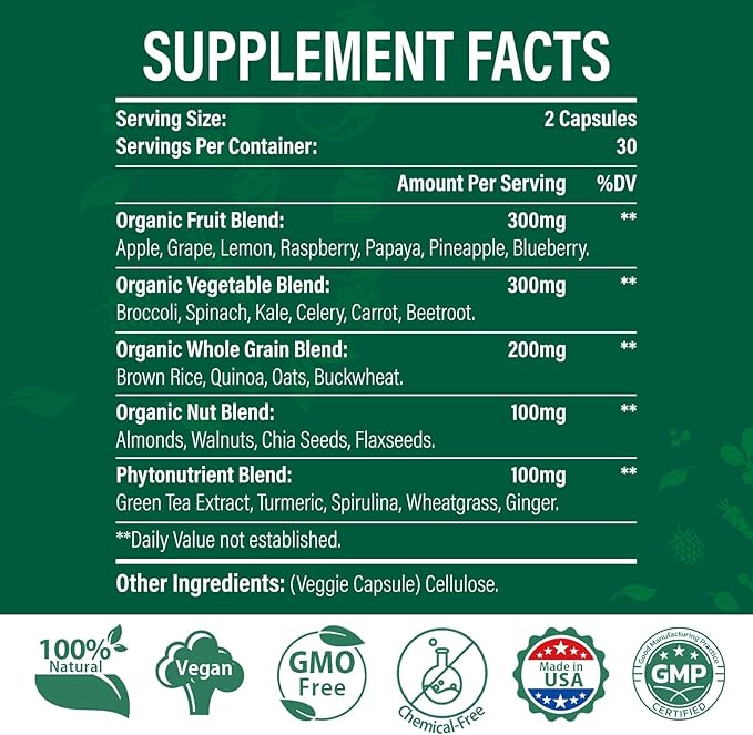 2000 MG Plant-Based Detox Cleanse – Natural Toxin Flush for Liver, Gut & Colon – Antioxidant & Digestive Support – Fast-Acting Detox Complex for Women & Men – 120 Capsules