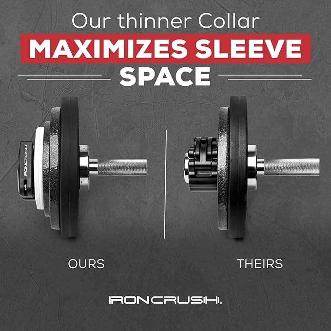 Iron Crush Olympic Barbell Clips - Adjustable &