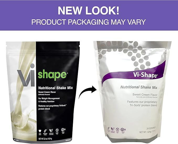 Vi-Shape Nutritional Shake Mix Sweet Cream Flavor | 22oz (1 Bag, 24 Servings)