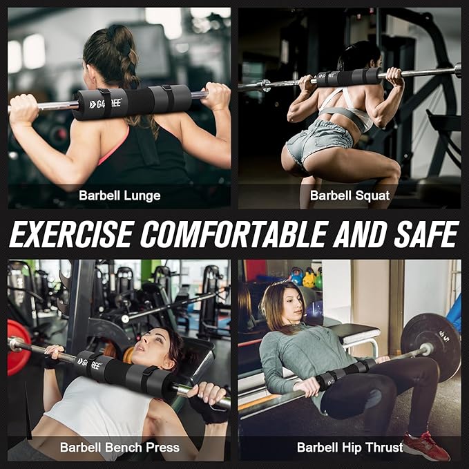 G4Free 7pcs Barbell Pad Set for Squat 2 Gym 3 Hip
