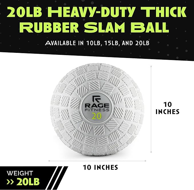 Slam Balls - Tread Textured for Firm Grip, Full Body Core Toning Ball