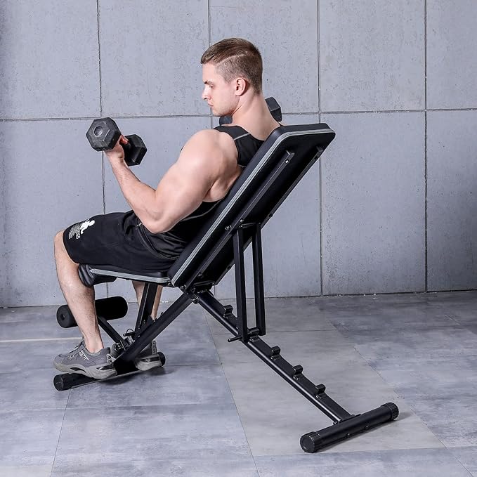 Letusto Adjustable Weight Bench Heavy Duty Incline Decline 1100 lb