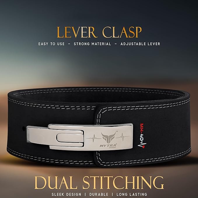 Mytra Fusion Gym Belt with Lever Buckle Weight 4" wide