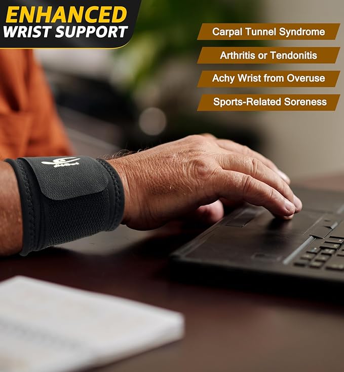 HiRui 2 PACK Wrist Compression Strap and Wrist