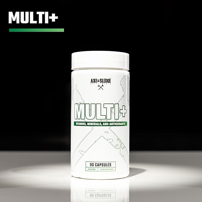 Axe & Sledge Multi Plus Multivitamin for Men & Women, 90 Capsules, 30 Servings