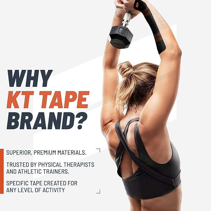 KT Tape, Pro Synthetic Kinesiology Athletic Tape, 125’ Uncut Roll