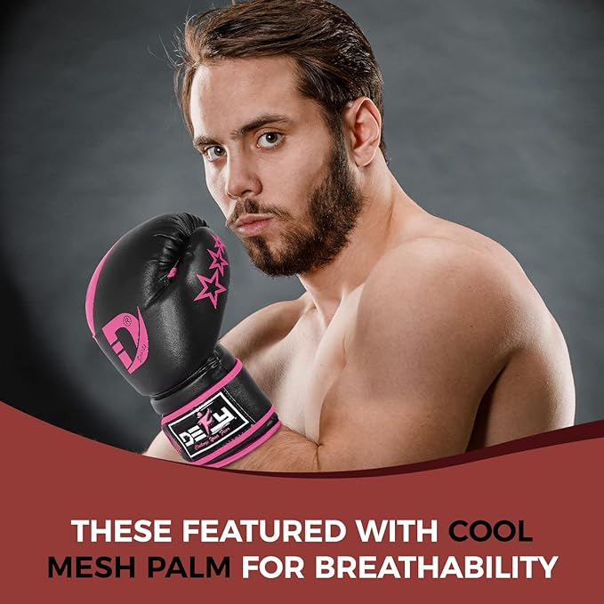 DEFY Marvelous Boxing Gloves for Men & Women Training Muay Thai Kick Boxing Leather Sparring Heavy Bag Workout MMA Gloves