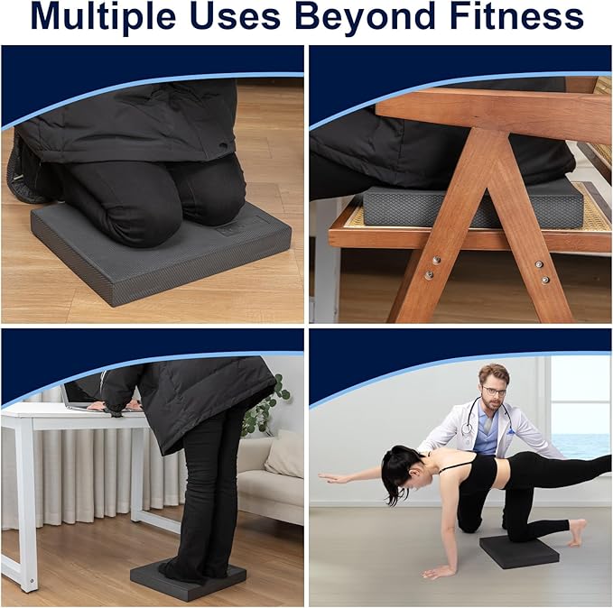StrongTek Professional Foam Exercise Balance Pad - 15.8" 13" x 2", High-Density
