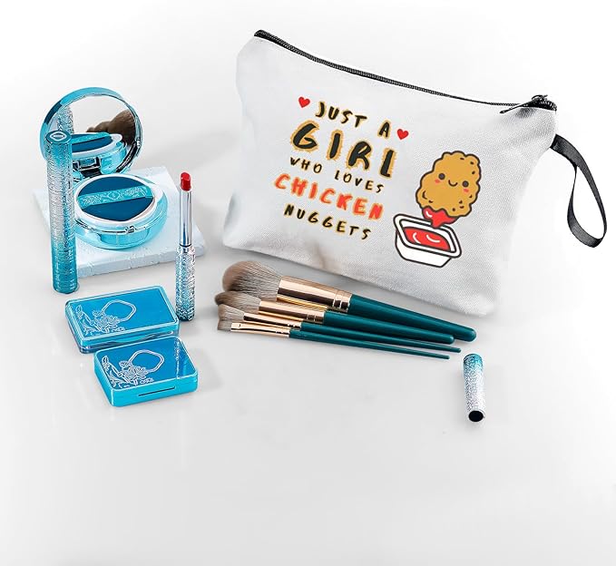 Chicken Nugget Gifts,Foodie Gifts,Funny Food Gifts,Friend Gift,Gift for Sisters from Sister,Makeup Bag for Women,Cute Gifts for Friend,Quirky Gifts,Fun Gifts for Women,Christmas Gifts for Daughter