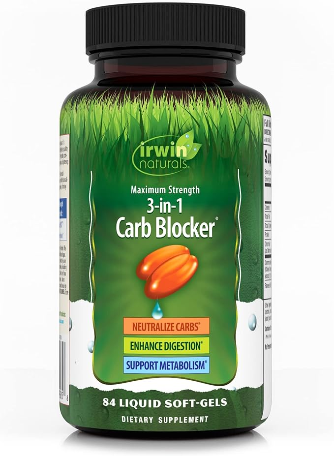 Irwin Naturals Maximum Strength 3-in-1 Carb Blocker 84 Count