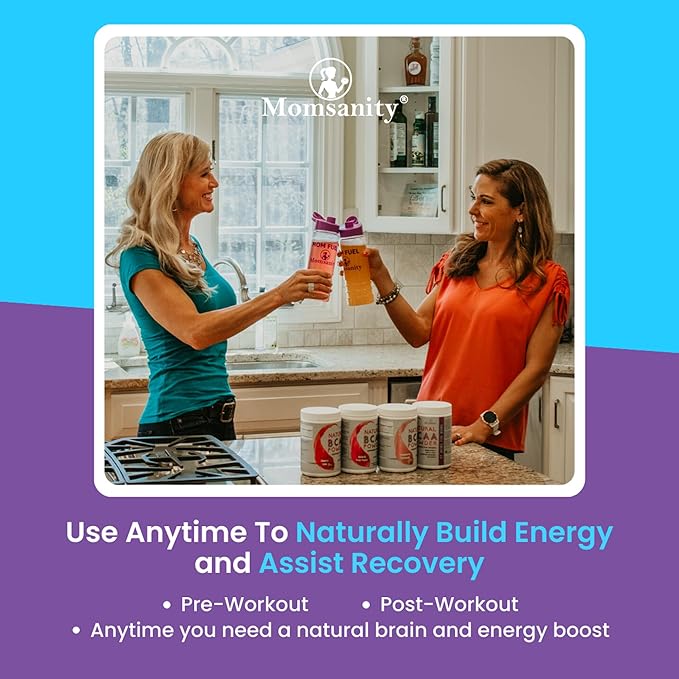 BCAA Powder Preworkout for Women - Naturally Sweetened with Stevia, Erythritol, & Monk Fruit + Delicious Recipe Guide PDF | 40 Servings (Orange Crush)