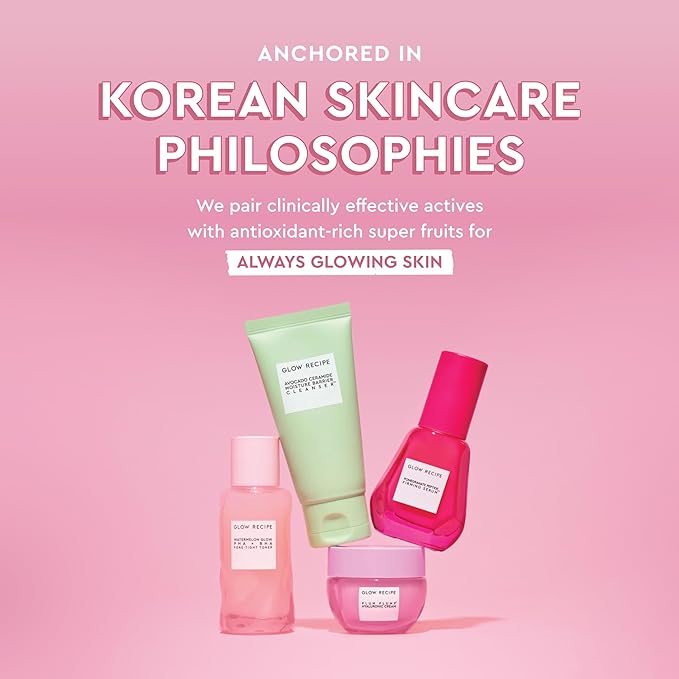 Glow Recipe Double the Plump Korean Skin Care Gift Set - Hyaluronic Acid Whipped Gel Face Cream, Moisturizer Refill Pod + Travel Size Plum Plump Serum for Hydrating Dry Skin (3 Count)