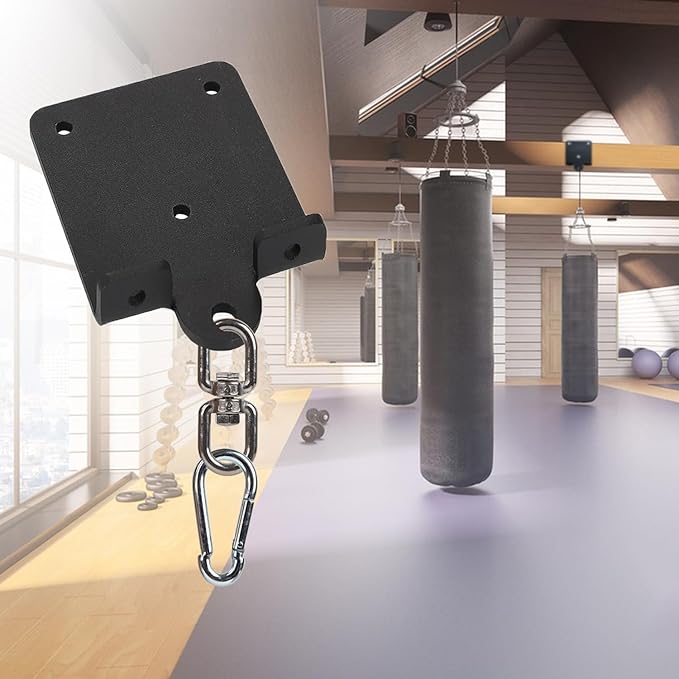 Heavy Punching Boxing Bag Hanger, Heavy Duty Bag Hanger Bracket, 360° Rotation Wall Ceiling Mount Wood Beam Hook for Boxing Muay Thai Training, Aerial Yoga Swing & Hammock