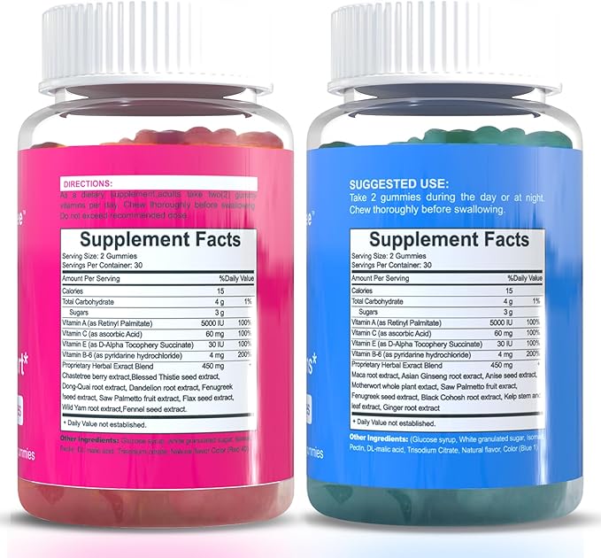 Booty Gummies & Chest Surpport Gummies for Women | Workout Enhancement | Vitamins for Women | Essential Herbs | Multivitamins |Berry Flavored |Womens Fitness Supplement