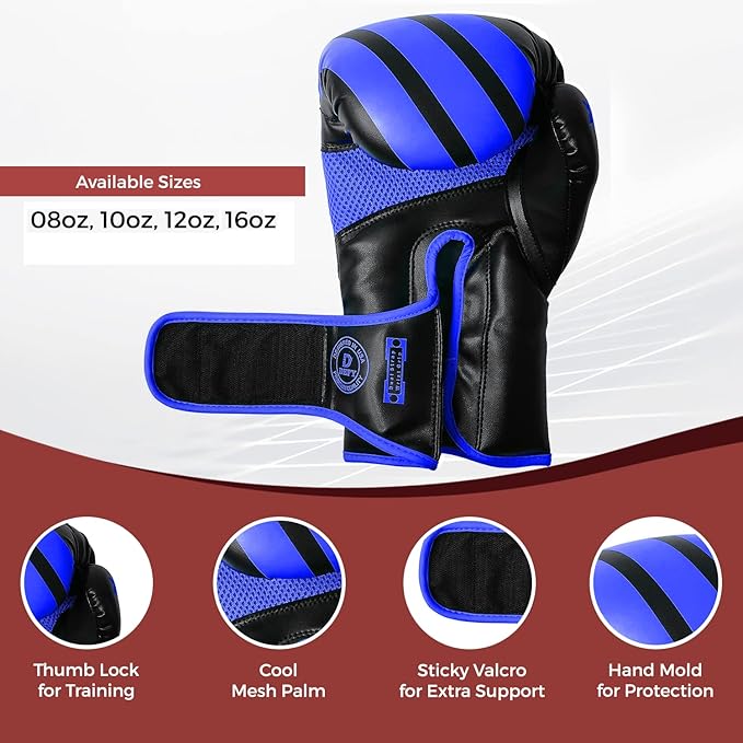 DEFY Marvelous Boxing Gloves for Men & Women Training Muay Thai Kick Boxing Leather Sparring Heavy Bag Workout MMA Gloves