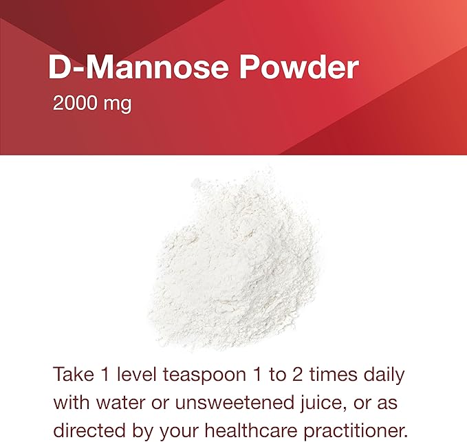 Protocol D-Mannose Powder - 2g per Serving - Bladder Cleanse - Support Healthy Urinary Tract* - for Men & Women - Kosher & Non-GMO - 3 oz