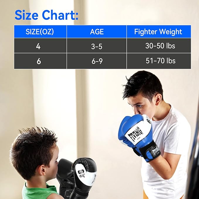 FIVING Kids Boxing Gloves, Youth Training Gloves, Sparring for Punching Bag, Kickboxing, Muay Thai, MMA