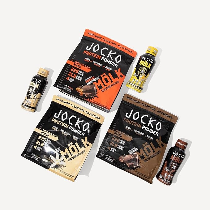 Jocko Mölk 30g Grass Fed Protein Shakes – No Added Sugar Protein Drinks KETO Friendly - Ready to Drink 12 FL Oz (Pack of 12) Vanilla