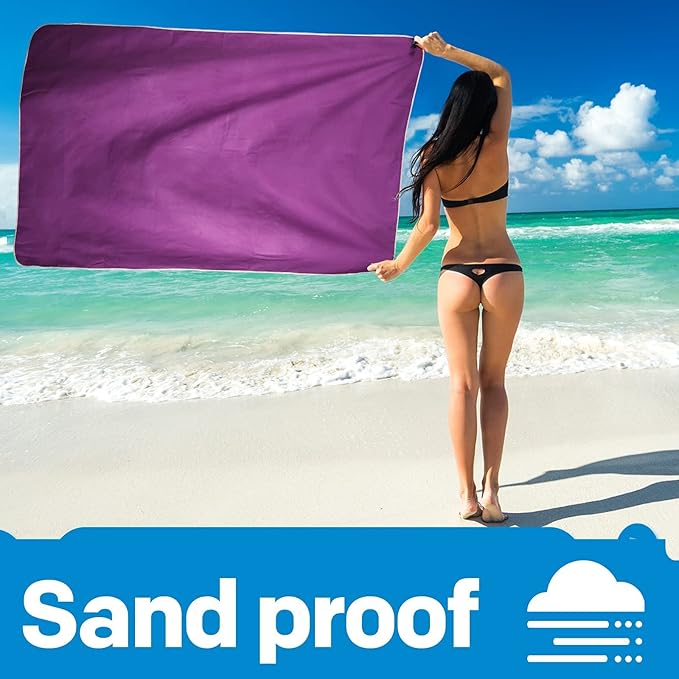 HOEAAS 2 Pack Microfiber Camping Towels