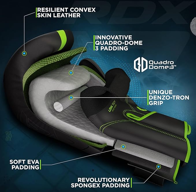 RDX Kids Boxing Gloves Sparring and Muay Thai Maya Hide Leather, Kara Patent Pending Junior Training Mitt for Kickboxing, Punching Bag, Focus Pads, MMA, Thai Pad, Double End Ball Punching Gloves