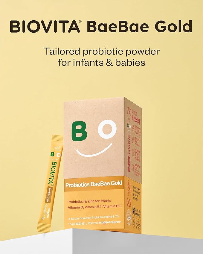 Baby Probiotics Powder (30 Sticks, 30 Days) - Support Healthy Immune & Digestive System, Supplement for Babies & Infants. Vitamin B, VitaminD, Zinc